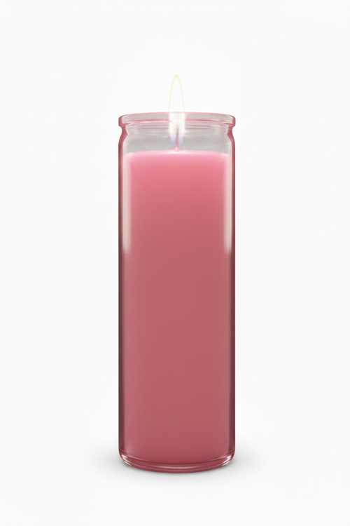 Veladora cera rosa